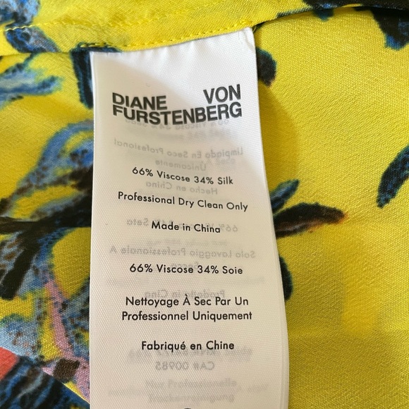 Floral-Print Crepe De Chine Silk Blended Shirt Dress from DIANE VON FURSTENBERG - Picture 13 of 13